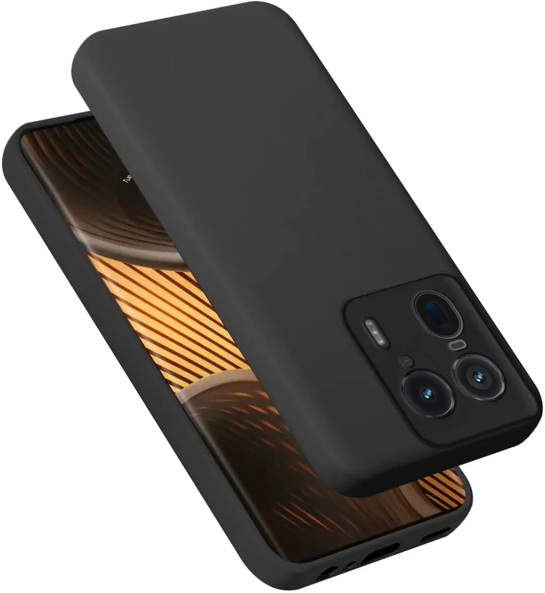 Cadorabo Hoesje geschikt voor Motorola Moto Edge 50 Ultra in LIQUID ZWART