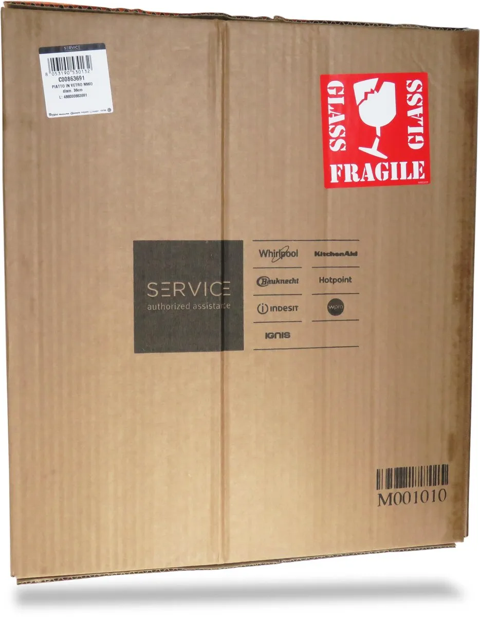 Whirlpool Glasplaat Magnetron 36cm - Transparant