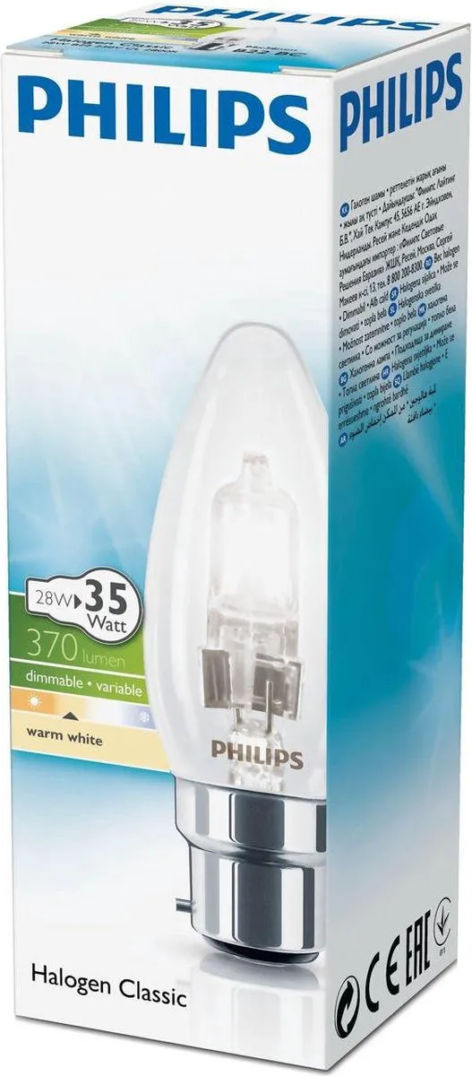Philips Halogeen Kaars B22 28W - 5 Stuks