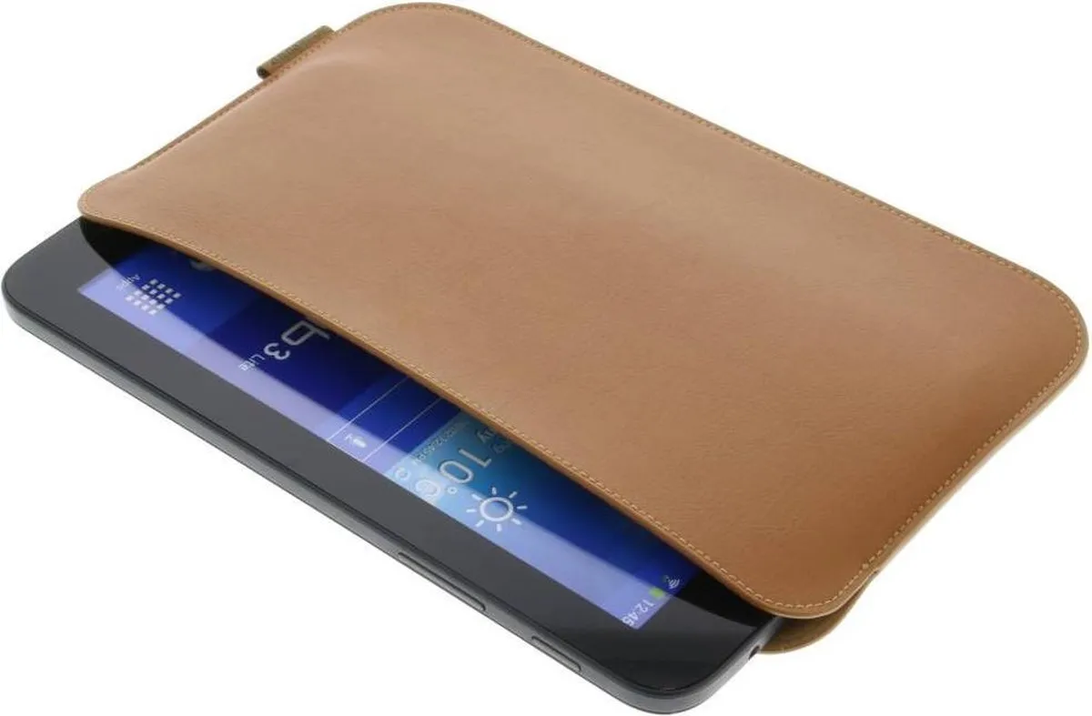 Samsung EF-C980LC Lederen Hoes Galaxy Tab - Zandkleur