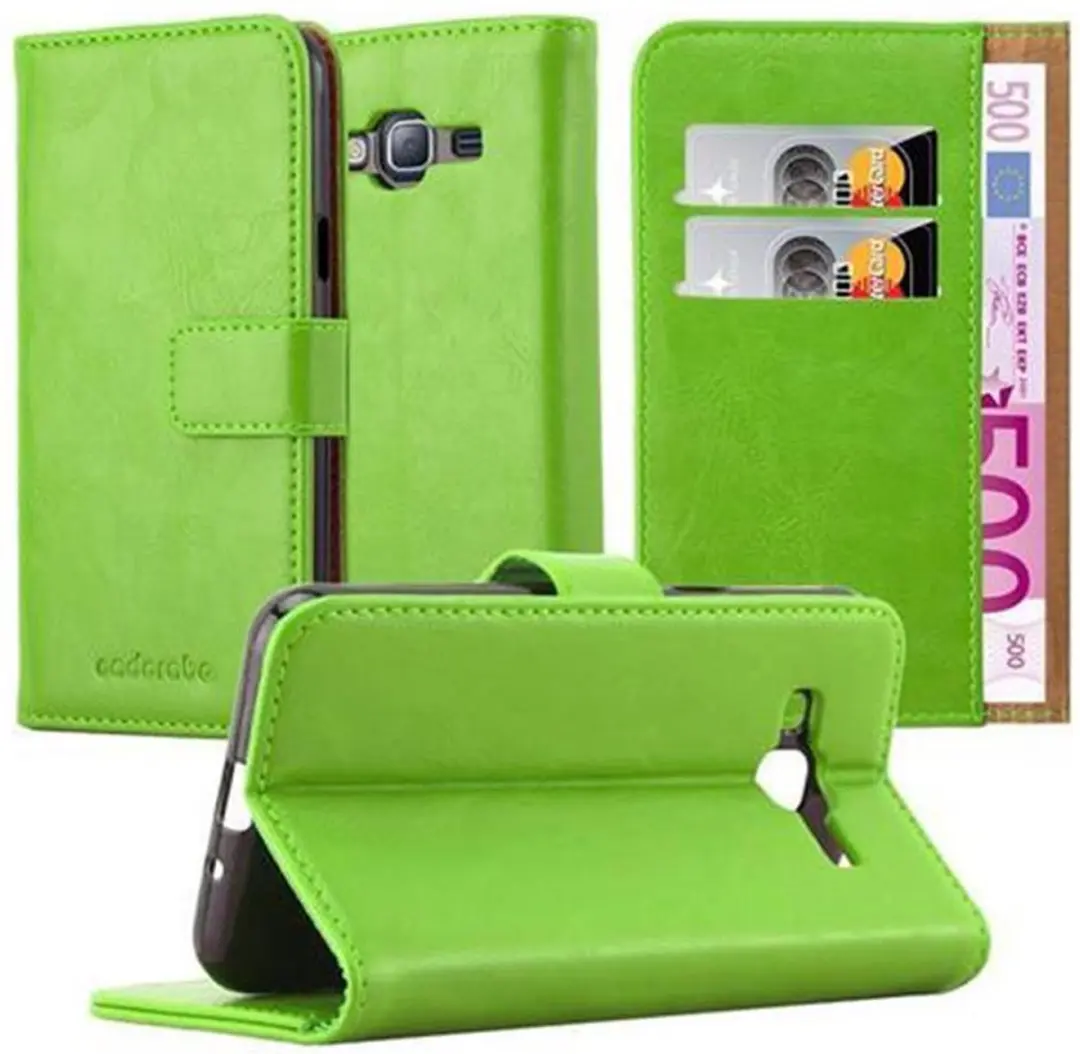 Cadorabo Hoesje geschikt voor Samsung Galaxy J3 2016 in GRAS GROEN