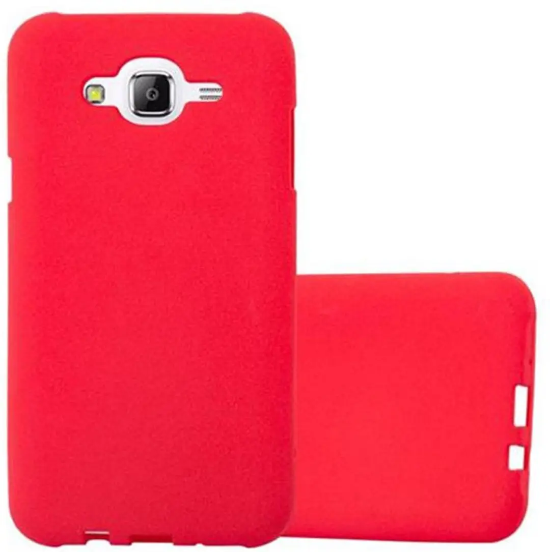 Cadorabo Hoesje geschikt voor Samsung Galaxy J7 2015 in FROST ROOD