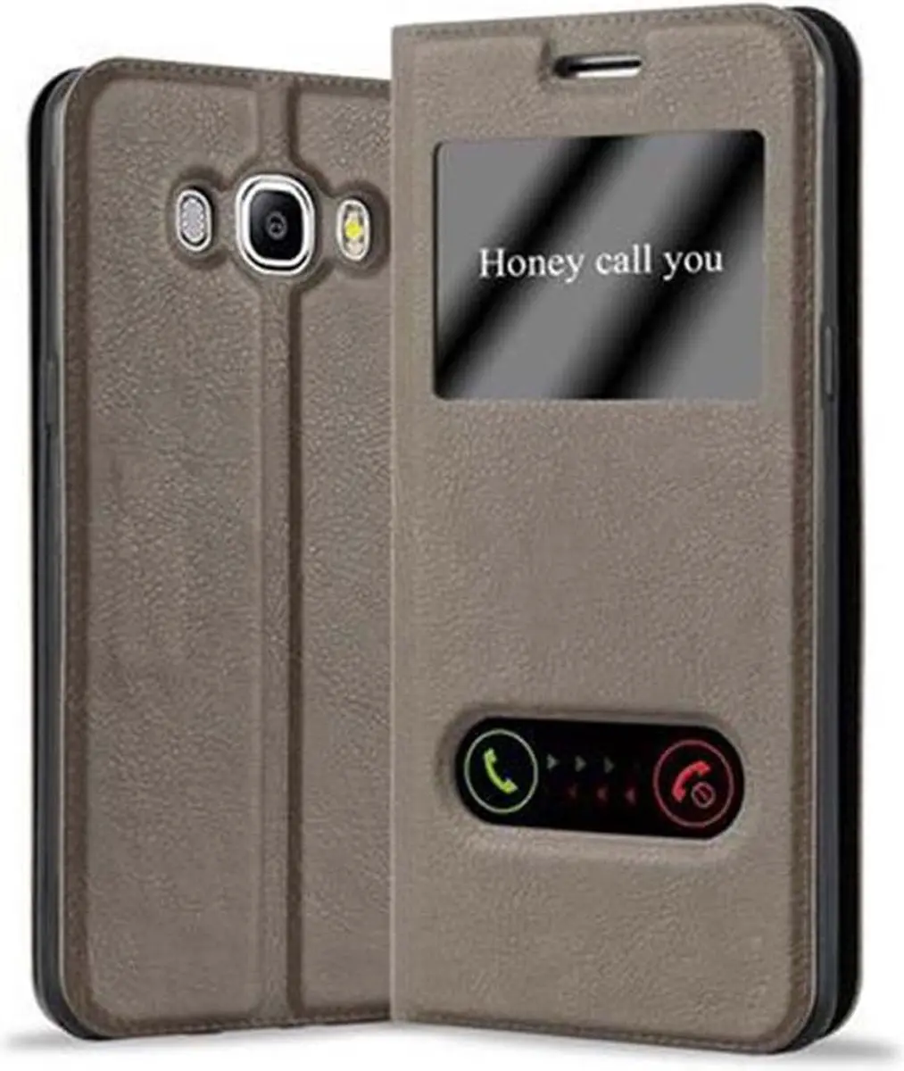 Cadorabo Hoesje geschikt voor Samsung Galaxy J7 2016 in STEEN BRUIN