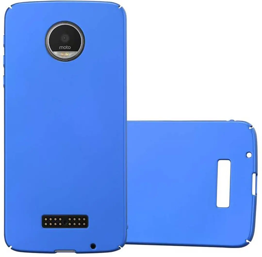 Cadorabo Hoesje geschikt voor Motorola MOTO Z in METAAL BLAUW