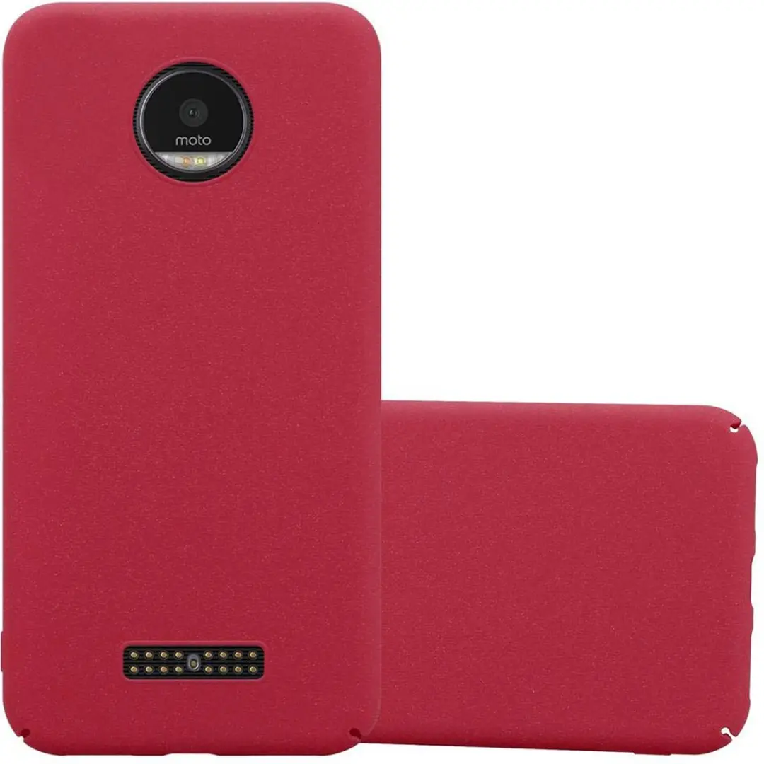 Cadorabo Hoesje geschikt voor Motorola MOTO Z in FROSTY ROOD