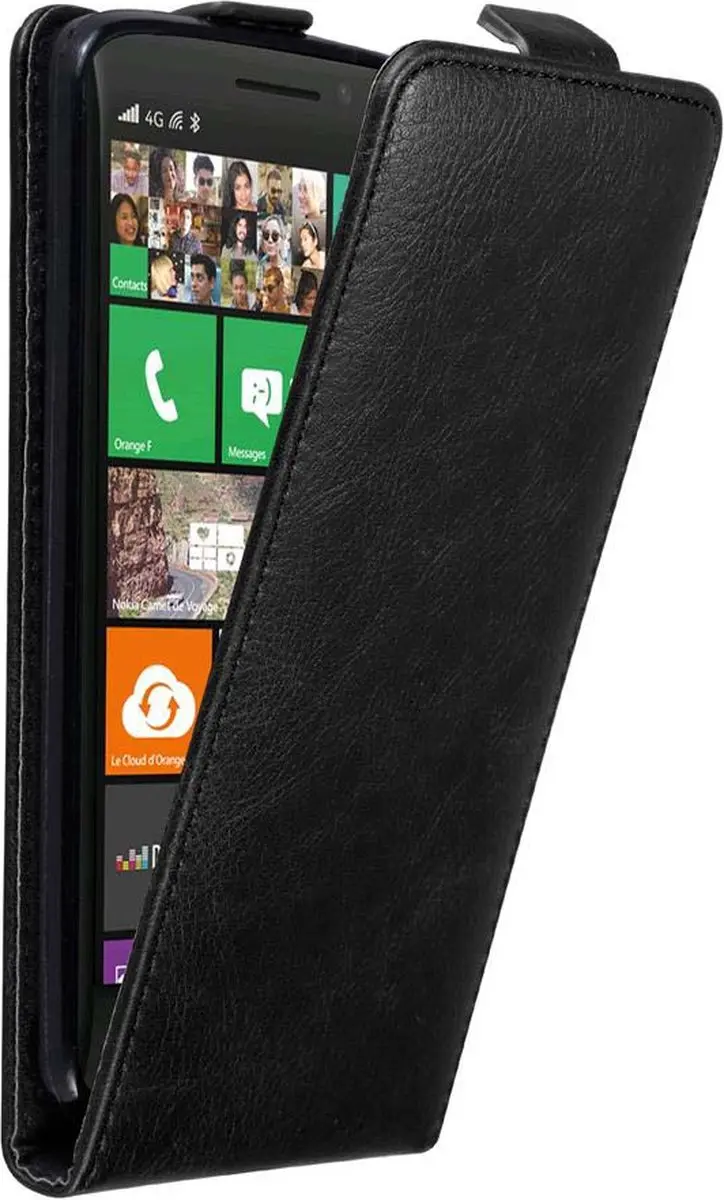 Cadorabo Hoesje geschikt voor Nokia Lumia 929 / 930 in ZWARTE NACHT