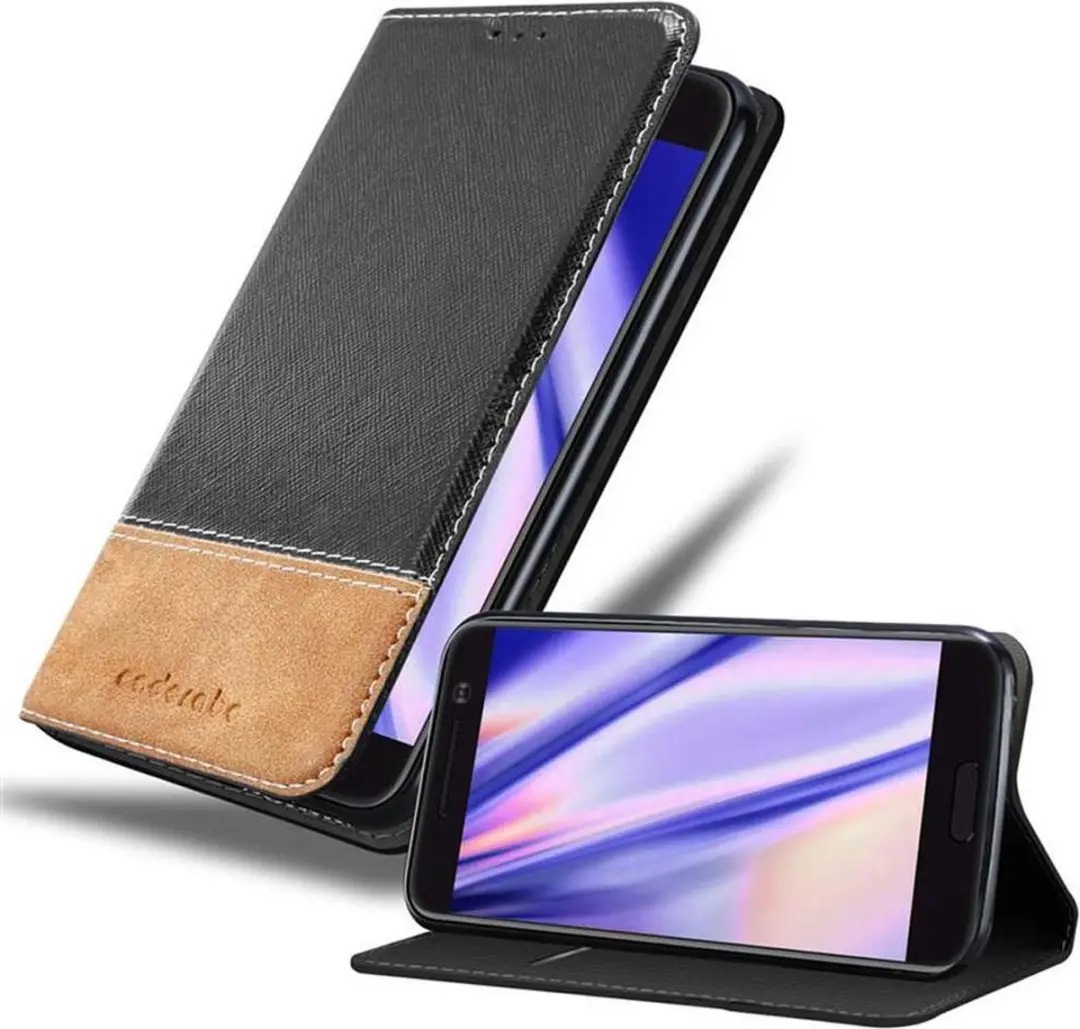 Cadorabo Hoesje geschikt voor HTC ONE M10 in ZWART BRUIN
