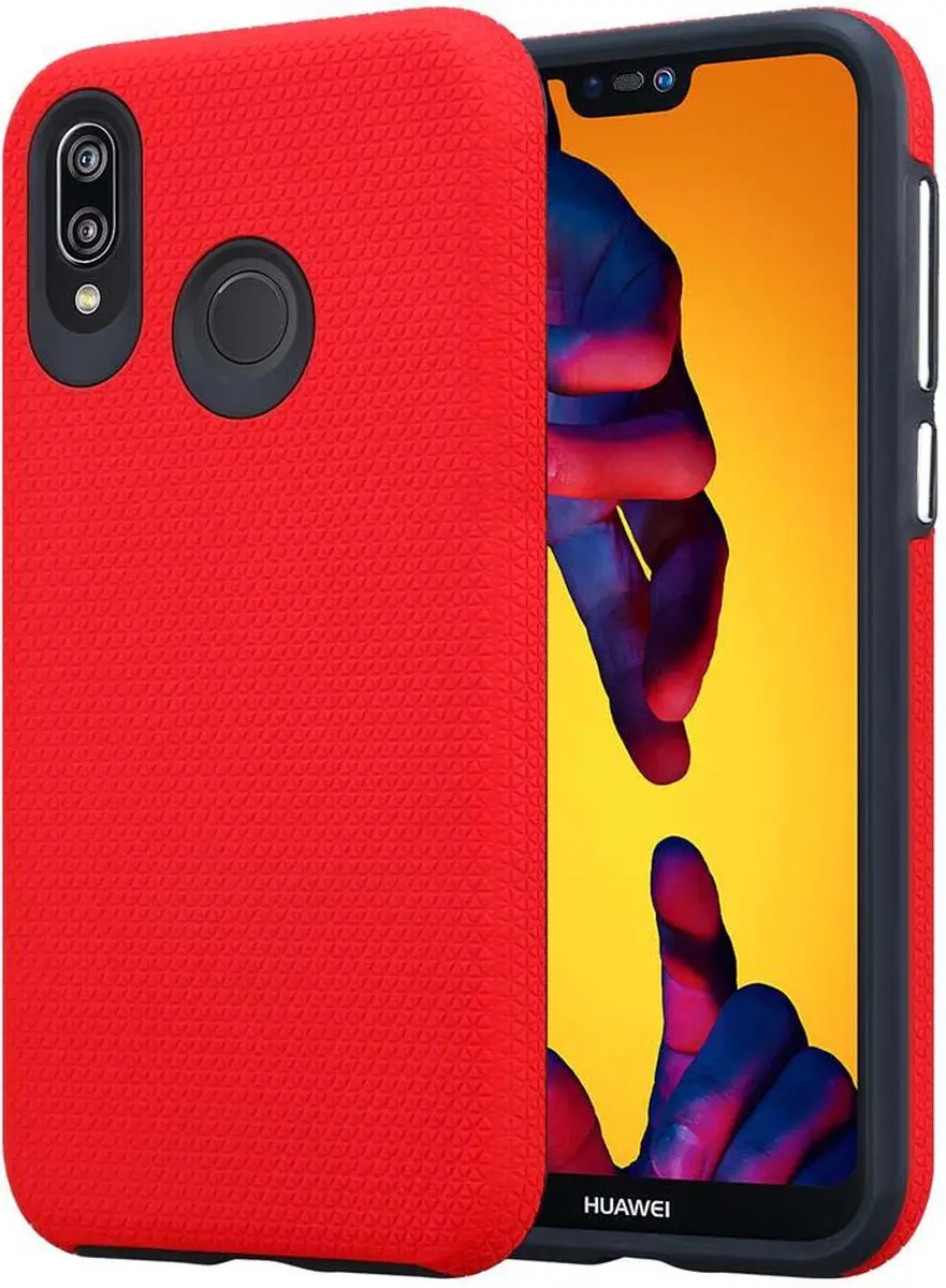 Cadorabo Hoesje geschikt voor Huawei P20 LITE 2018 / NOVA 3E in ANJERS ROOD
