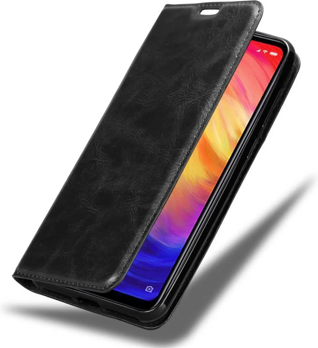 Cadorabo Hoesje geschikt voor Xiaomi RedMi NOTE 7 in ZWARTE NACHT
