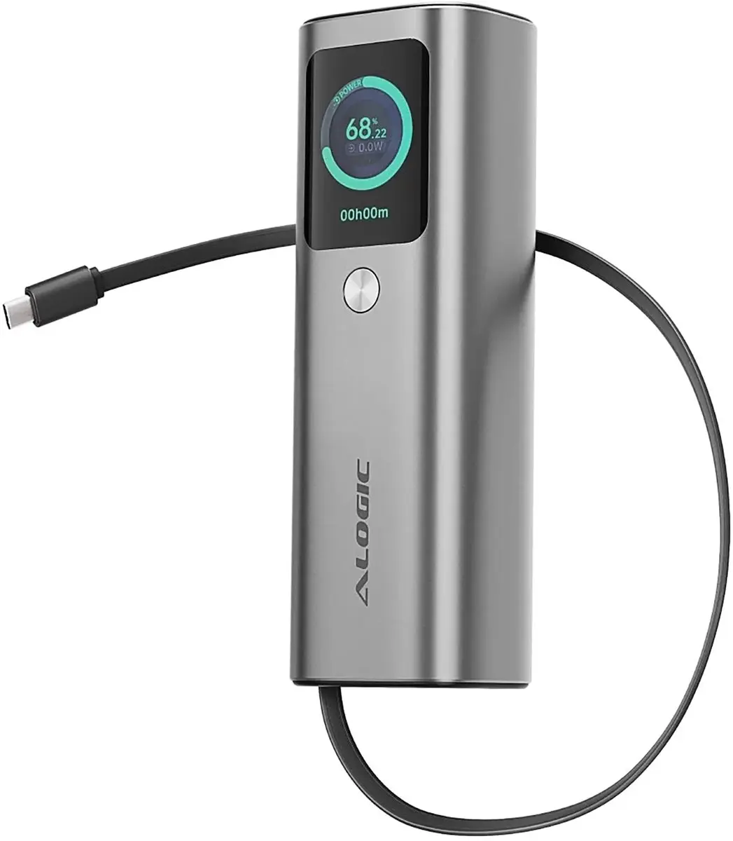 Alogic Retract Max Powerbank 20.000mAh 165W - Grijs - afbeelding 5 van 5