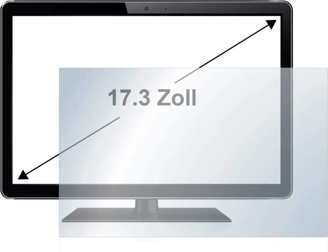 upscreen 2903954 Beschermfolie Monitor 17.3 inch - Mat - afbeelding 5 van 6