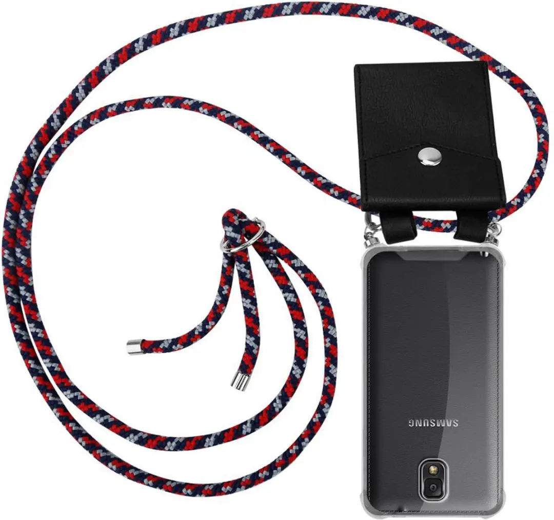 Cadorabo Hoesje geschikt voor Samsung Galaxy NOTE 3 in ROOD BLAUW WIT