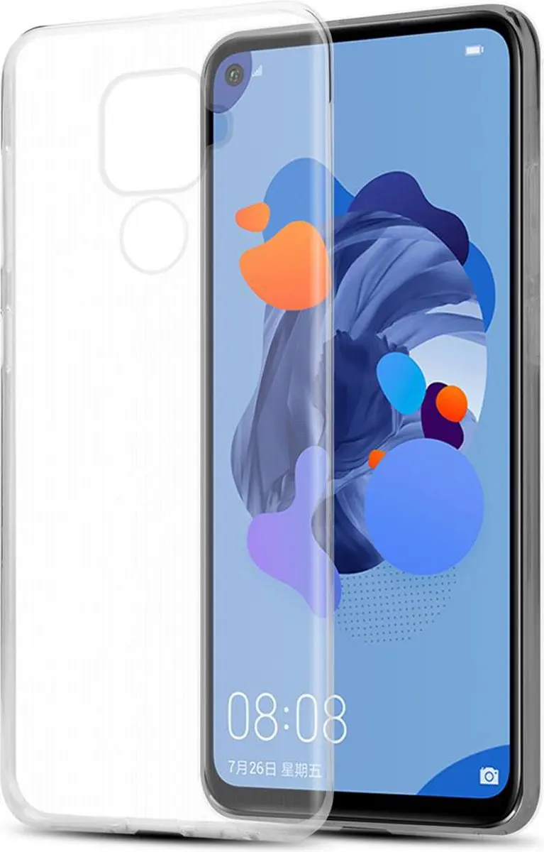 Cadorabo Hoesje geschikt voor Huawei MATE 30 LITE in VOLLEDIG TRANSPARANT