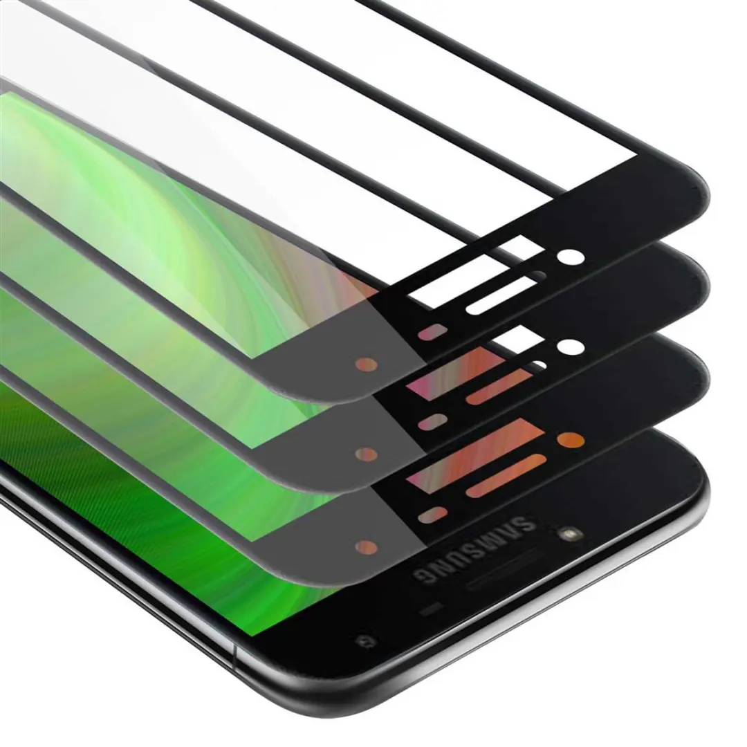 Cadorabo 3x Screenprotector geschikt voor Samsung Galaxy J4 2018 Volledig scherm