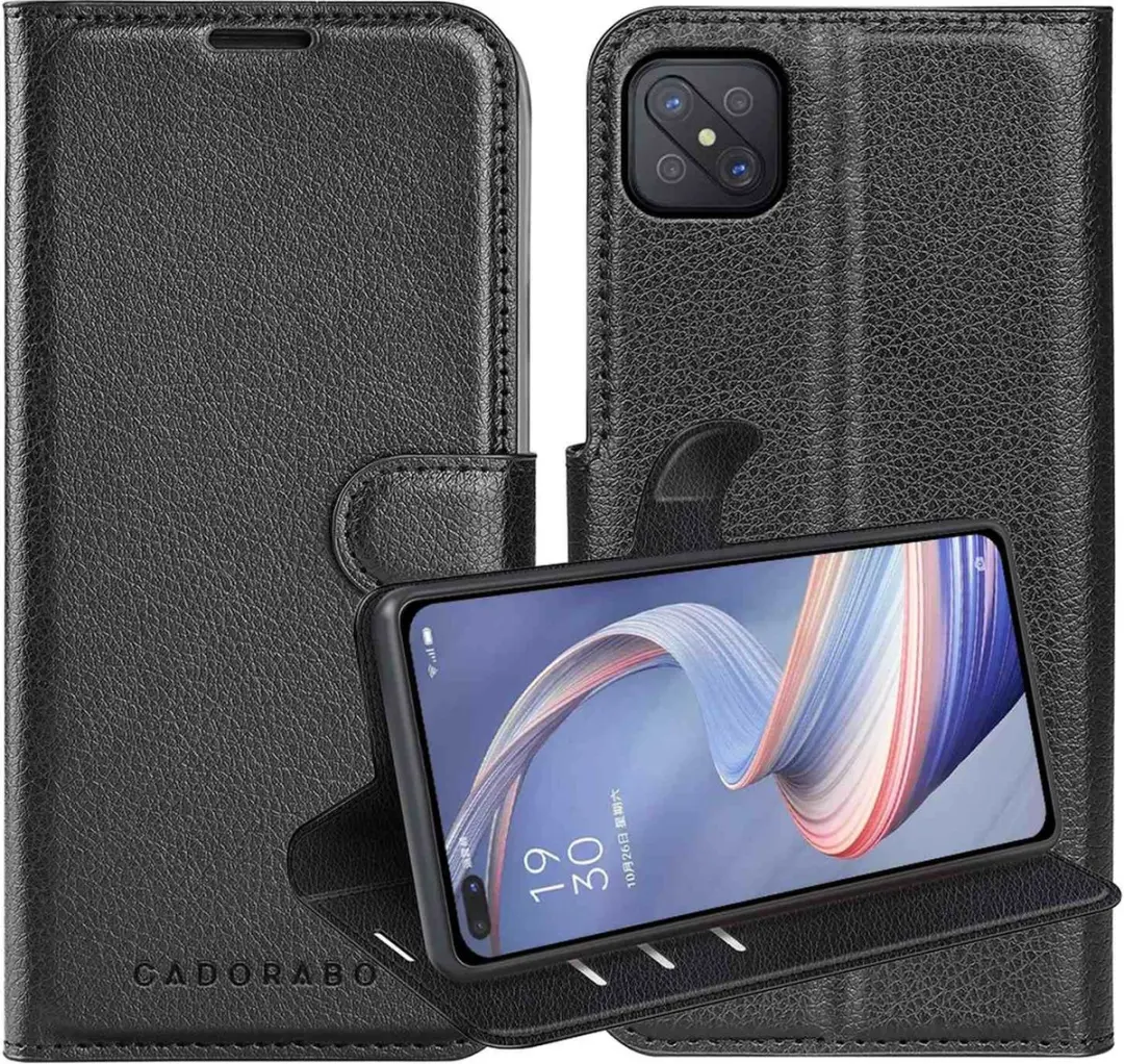Cadorabo Hoesje geschikt voor Oppo A92s in PHANTOM ZWART