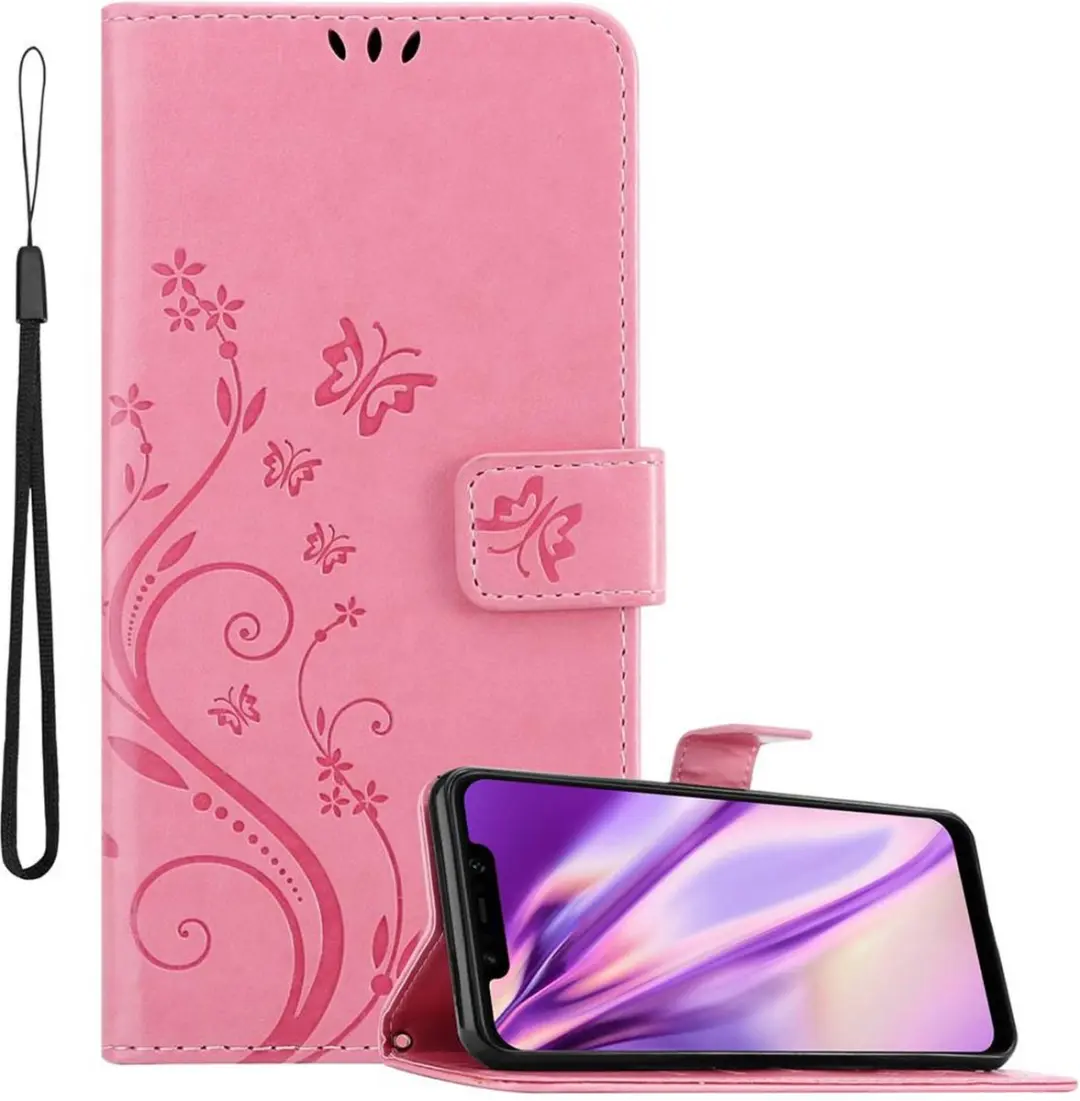 Cadorabo Hoesje geschikt voor Xiaomi Pocophone F1 in BLOEMEN ROZE