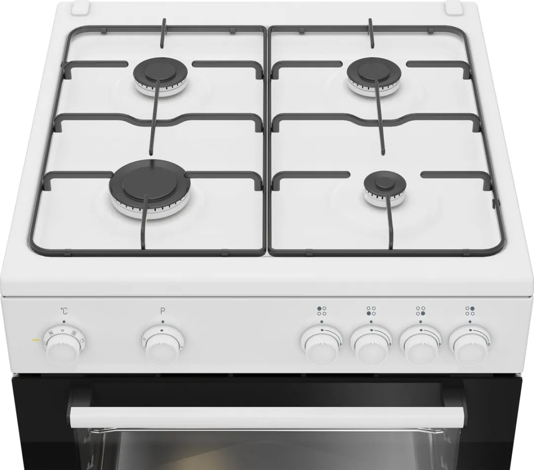 Beko FBM6202WNL - AeroPerfect - Gasfornuis met elektrische oven - 66 liter