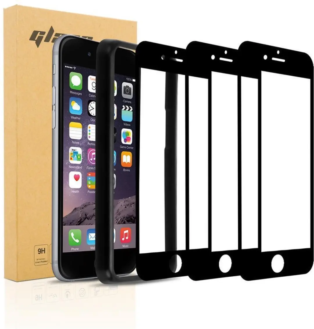 Cadorabo 3x Volledig scherm pantserfolie geschikt voor Apple iPhone 7 / 7S / 8 /