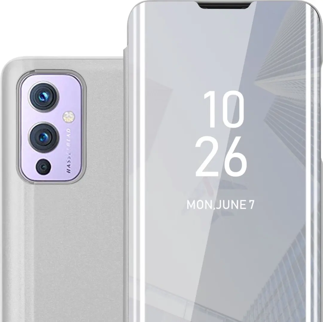 Cadorabo Hoesje geschikt voor OnePlus 9 in AGAAT ZILVER