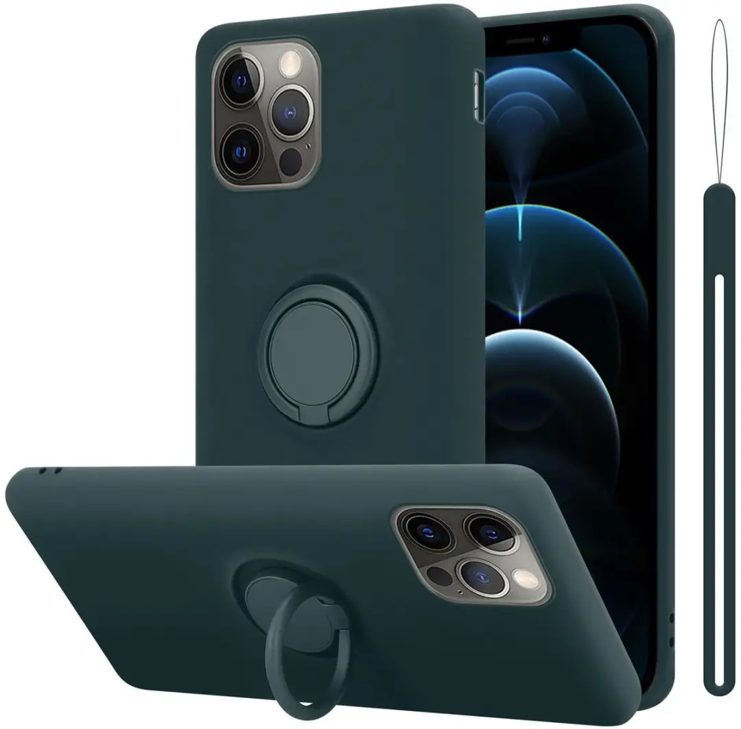 Cadorabo Hoesje geschikt voor Apple iPhone 12 / 12 PRO in LIQUID GROEN