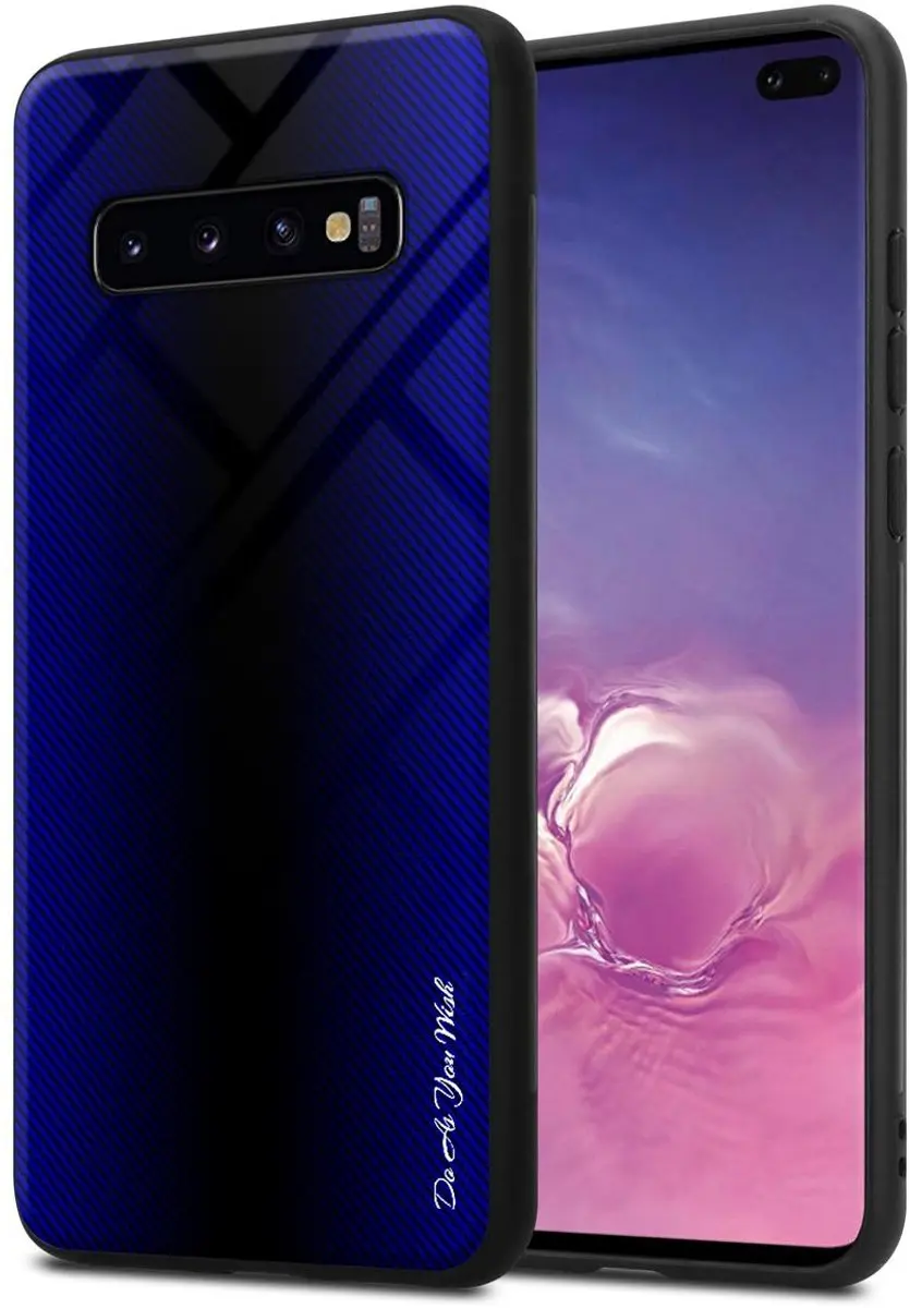 Cadorabo Hoesje geschikt voor Samsung Galaxy S10 PLUS in KOBALT PAARS