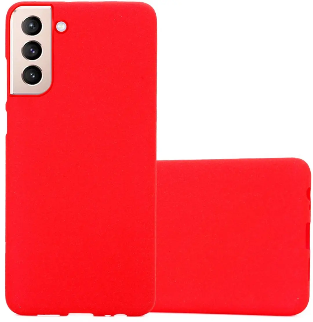Cadorabo Hoesje geschikt voor Samsung Galaxy S21 PLUS in FROST ROOD