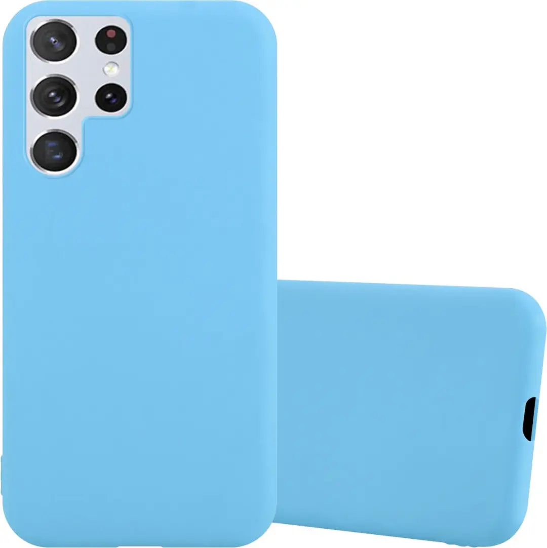 Cadorabo Hoesje geschikt voor Samsung Galaxy S22 ULTRA in CANDY BLAUW