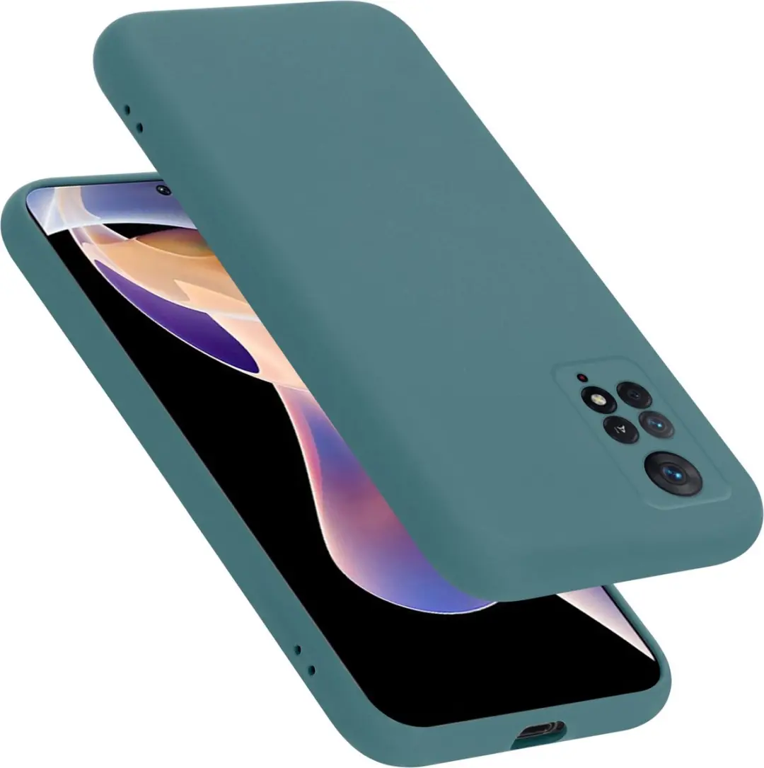 Cadorabo Hoesje geschikt voor Xiaomi RedMi NOTE 11 PRO 4G / 5G in LIQUID GROEN