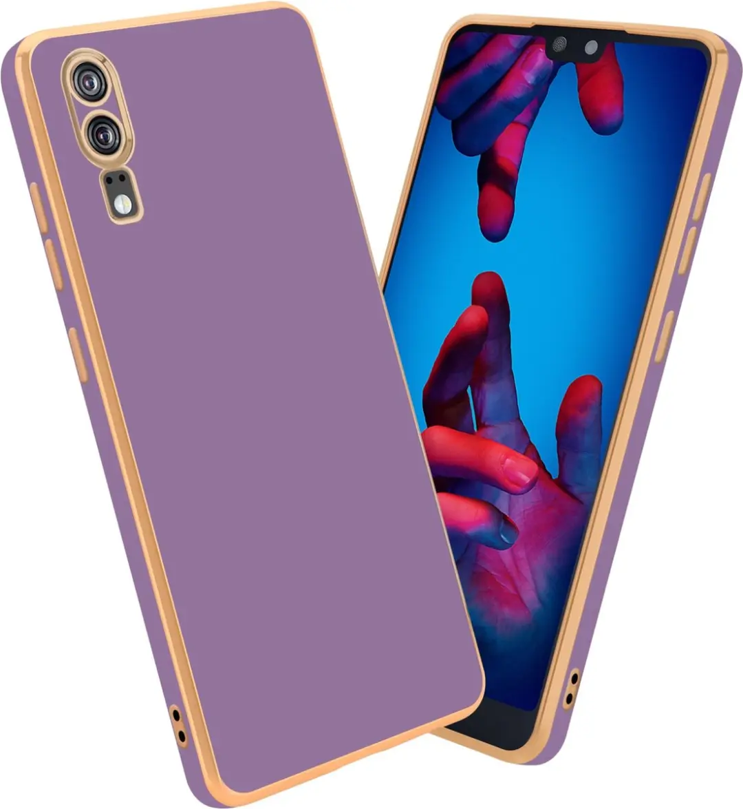 Cadorabo Hoesje geschikt voor Huawei P20 in Glossy Paars