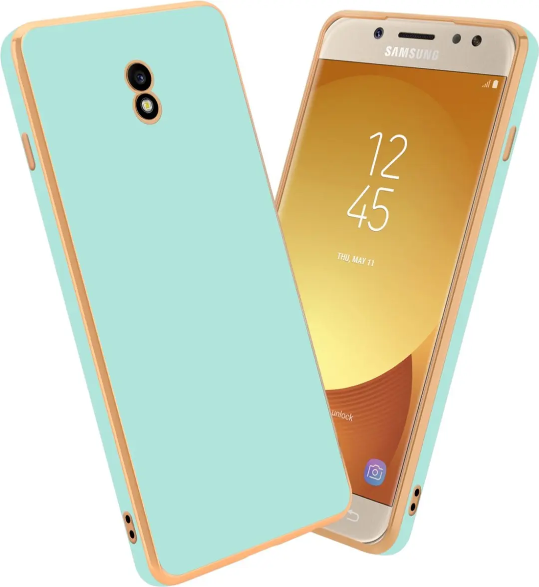 Cadorabo Hoesje geschikt voor Samsung Galaxy J3 2017 in Glossy Mintgroen