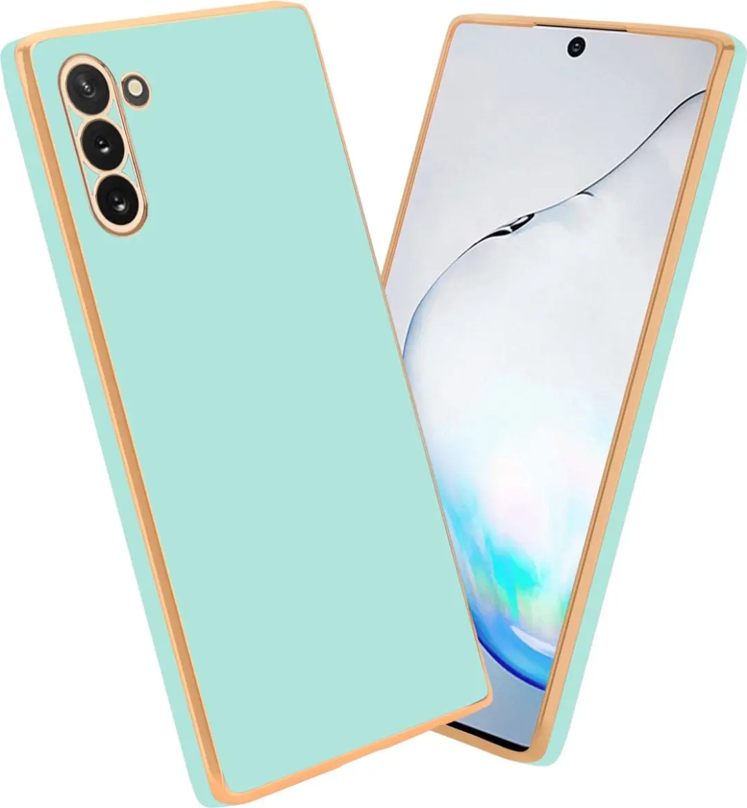 Cadorabo Hoesje geschikt voor Samsung Galaxy NOTE 10 in Glossy Mintgroen