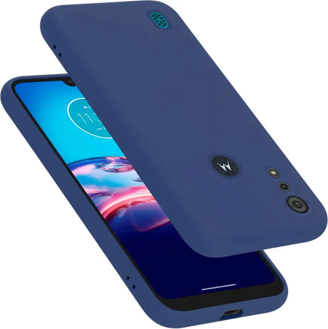 Cadorabo Hoesje geschikt voor Motorola MOTO E6s 2020 in LIQUID BLAUW