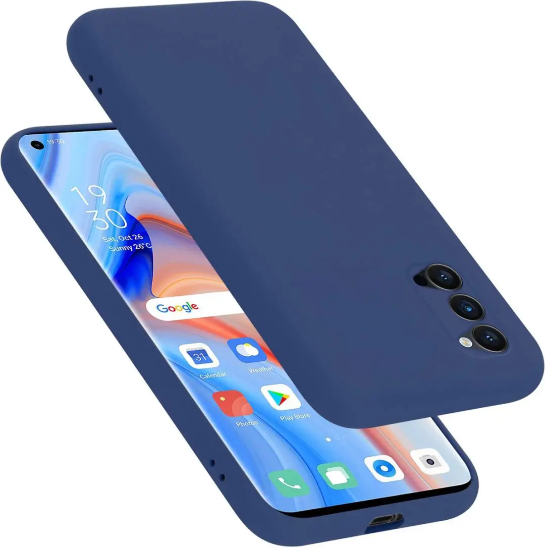 Cadorabo Hoesje geschikt voor Oppo Reno4 PRO in LIQUID BLAUW