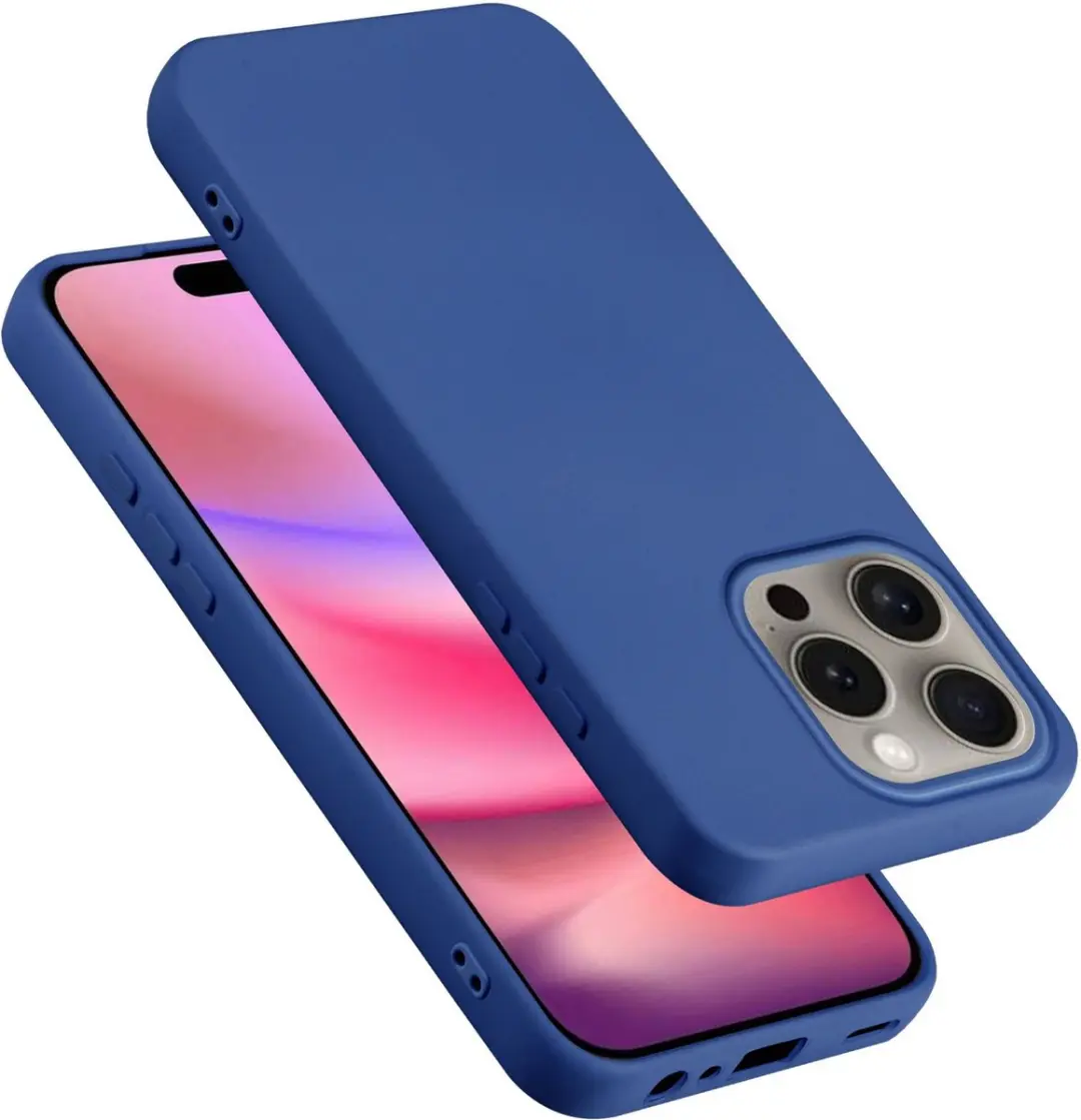 Cadorabo Hoesje geschikt voor Apple iPhone 16 PRO MAX in LIQUID BLAUW