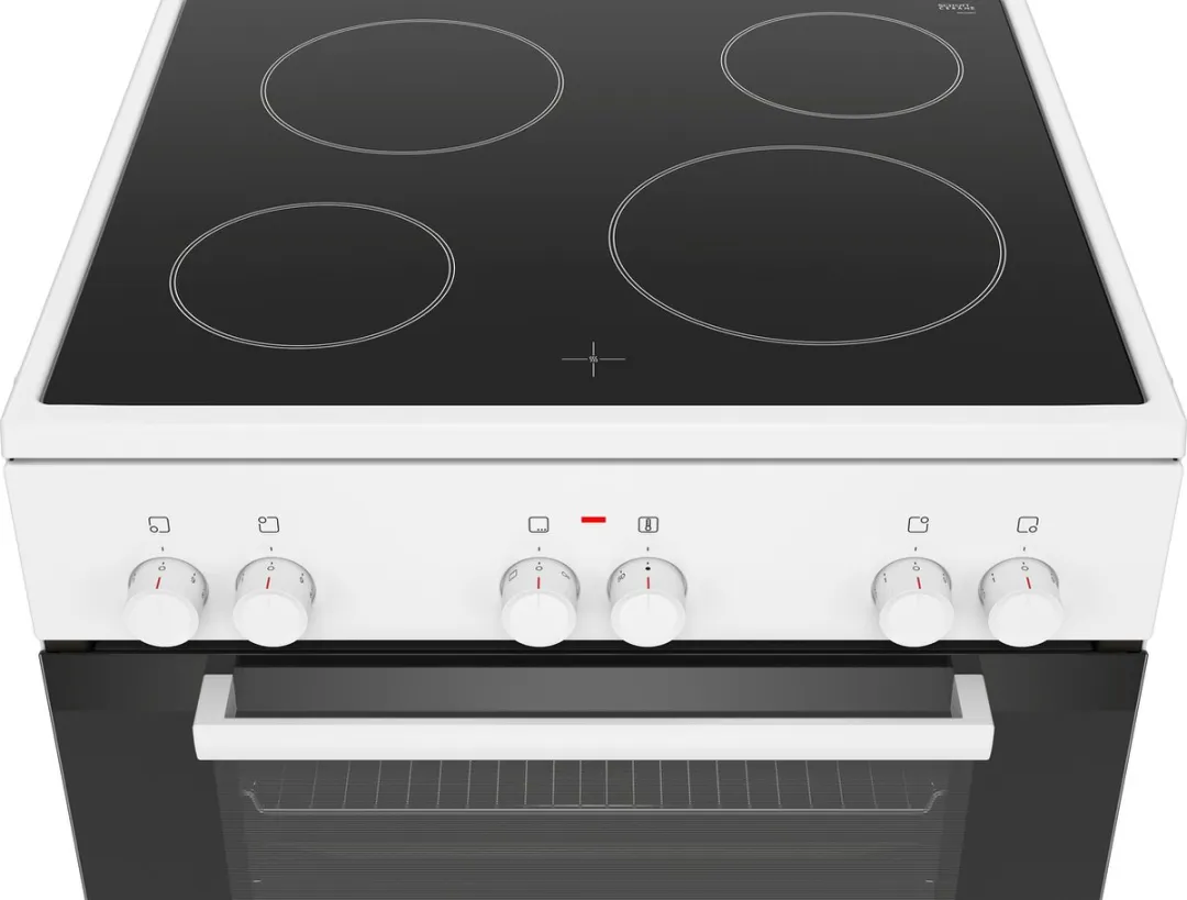Bosch HKA004020U Vrijstaand Elektrisch Fornuis - Keramisch Wit - 4 Kookzones