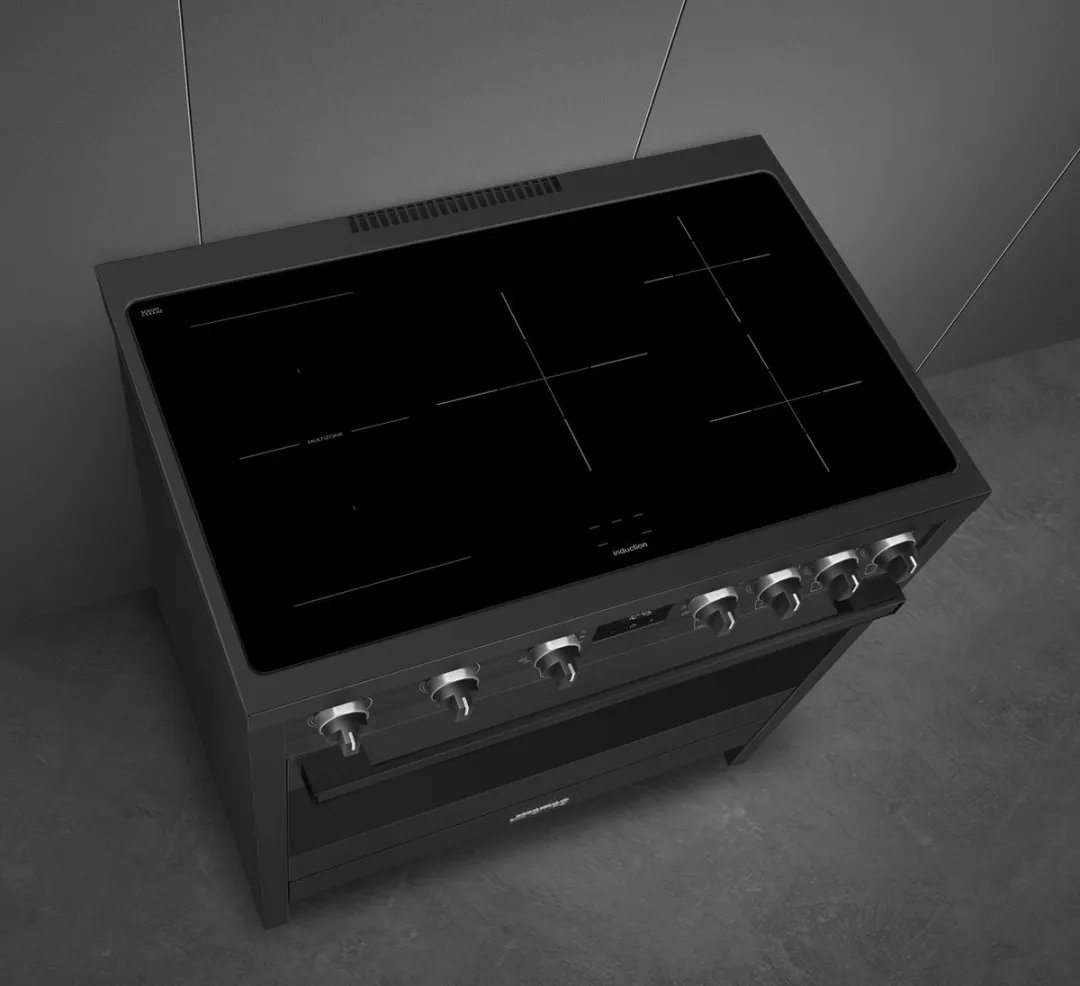 Smeg B95IMAN9 Inductiefornuis 90cm - 5 Kookzones - Zwart