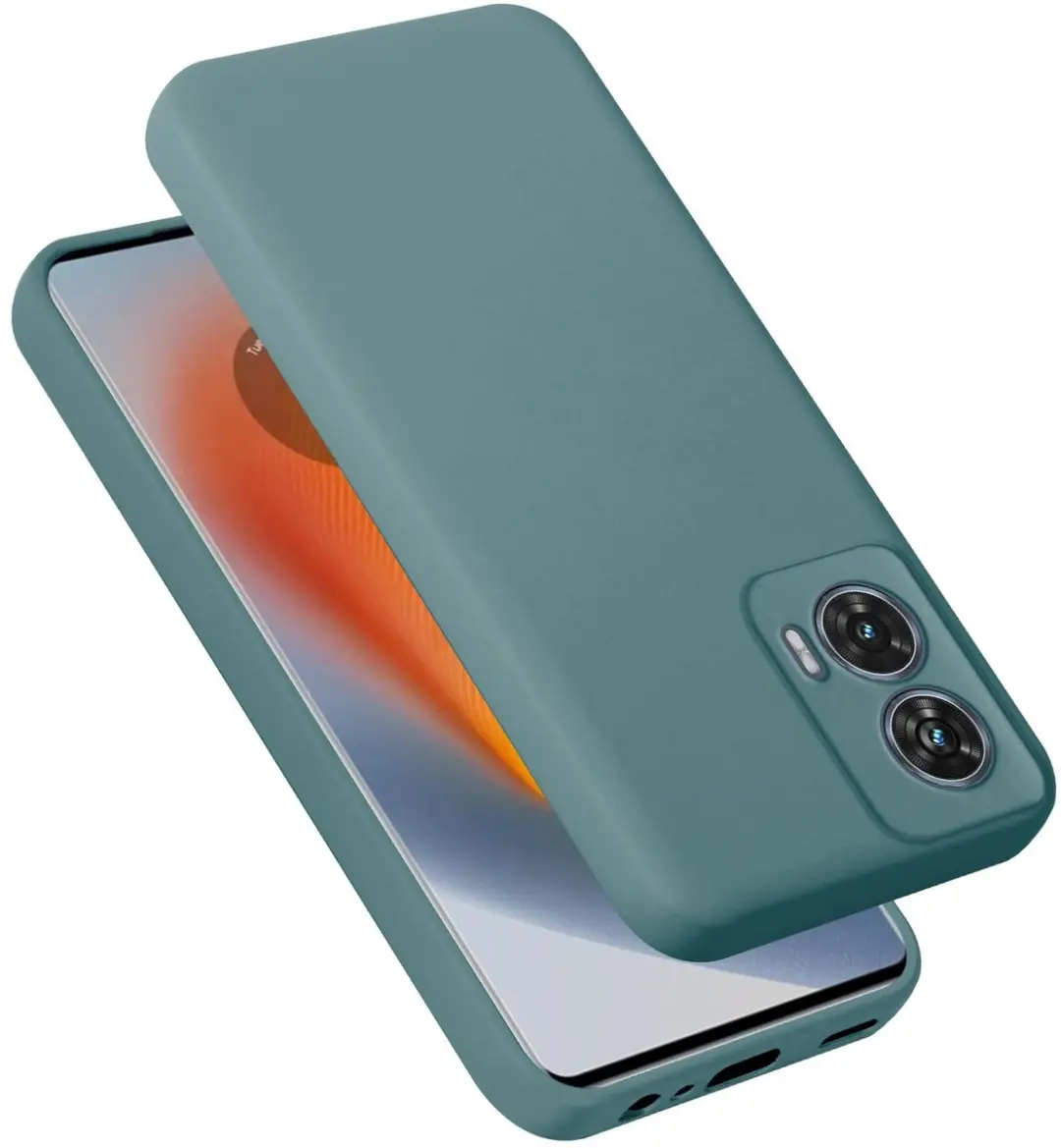 Cadorabo Hoesje geschikt voor Motorola Moto Edge 50 Fusion in LIQUID GROEN
