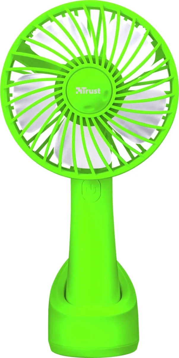 Trust Ventu-Go Groen Mini Ventilator - 3 Snelheden - Oplaadbaar
