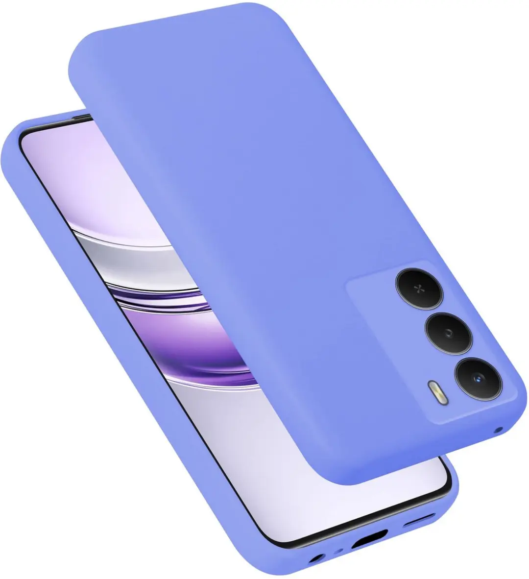 Cadorabo Hoesje geschikt voor Realme 14X 5G Case in Liquid Lichte Paars Bescherm