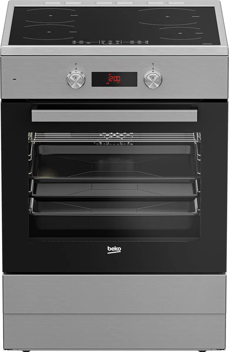 Beko FSM89302GXS Inductiefornuis 4 Zones - 3 Fasen