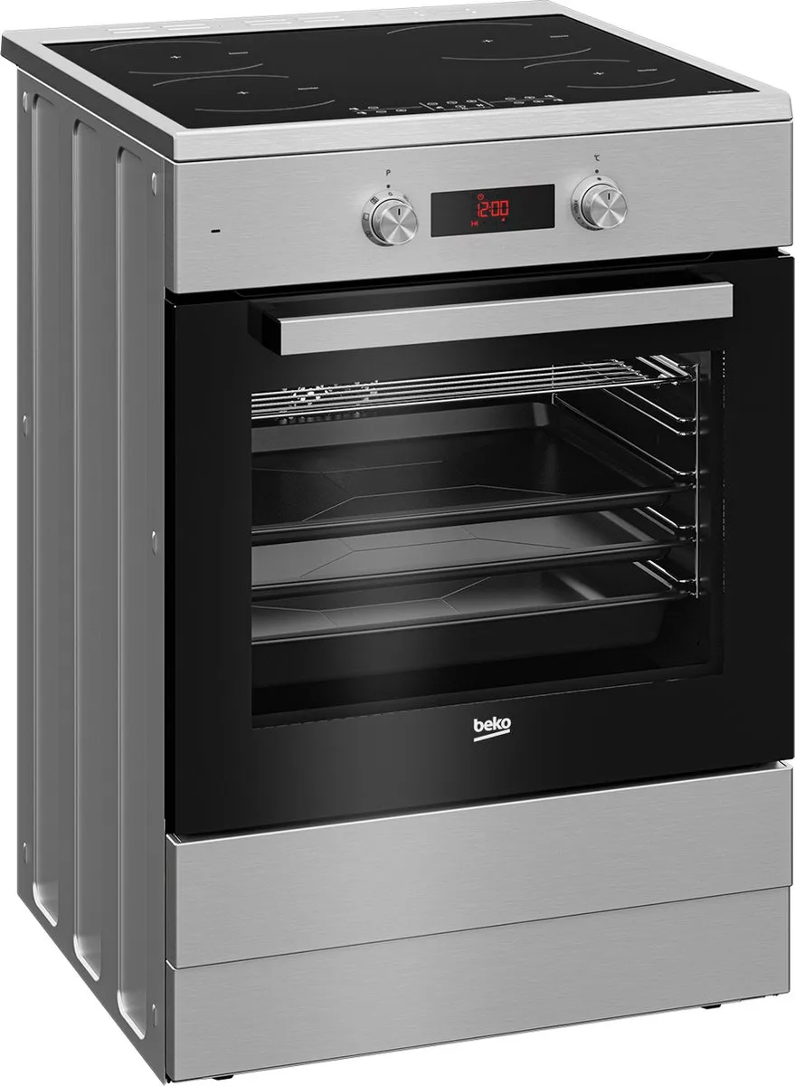 Beko FSM89302GXS Inductiefornuis 4 Zones - 3 Fasen