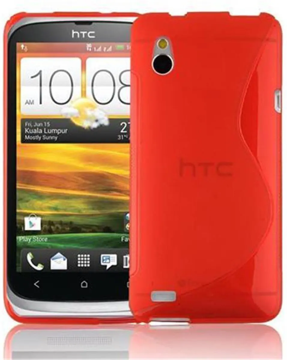 Cadorabo Hoesje geschikt voor HTC Desire V in INFERNO ROOD