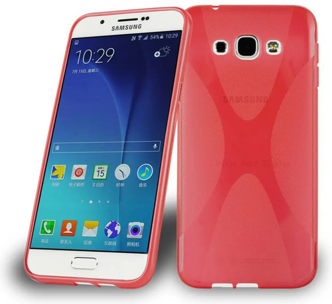 Cadorabo Hoesje geschikt voor Samsung Galaxy A8 2015 in INFERNO ROOD
