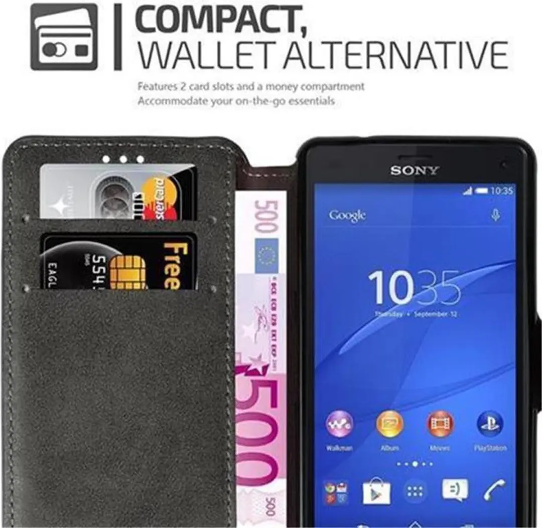 Cadorabo Hoesje geschikt voor Sony Xperia Z3 COMPACT in MAT GRIJS