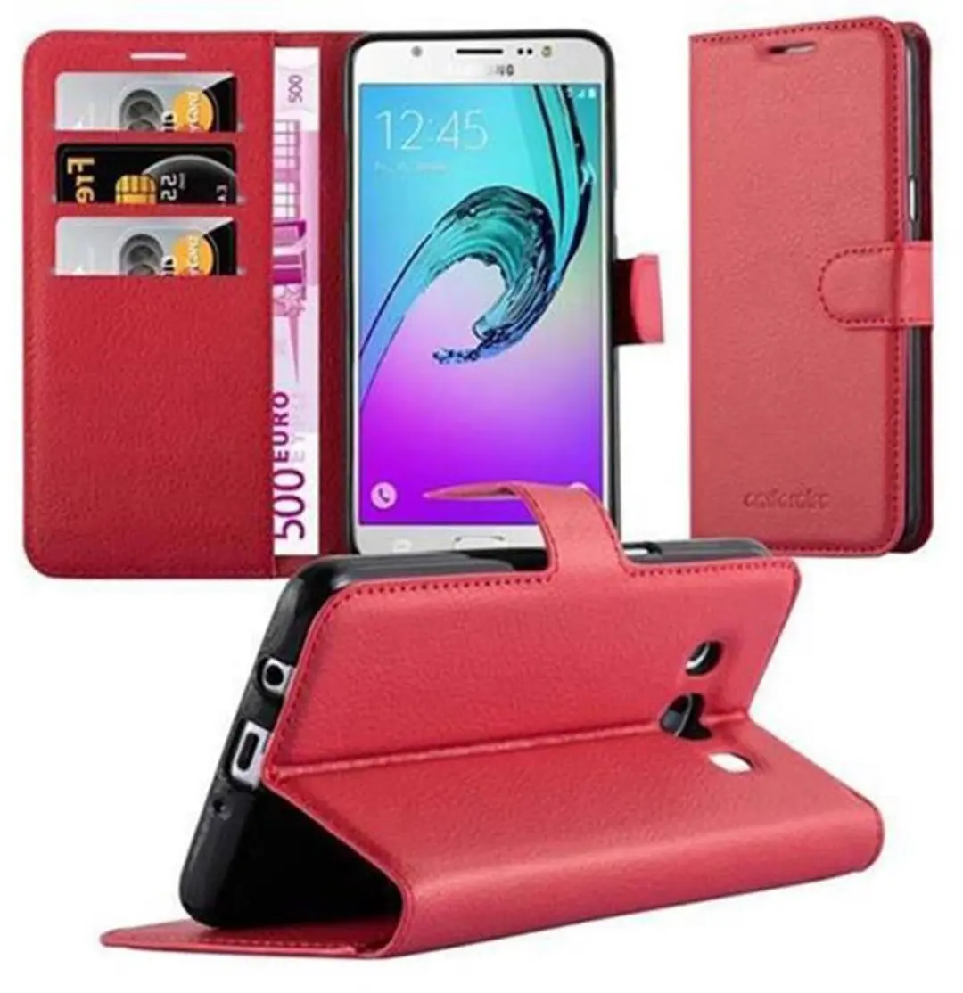Cadorabo Hoesje geschikt voor Samsung Galaxy J5 2016 in KARMIJN ROOD