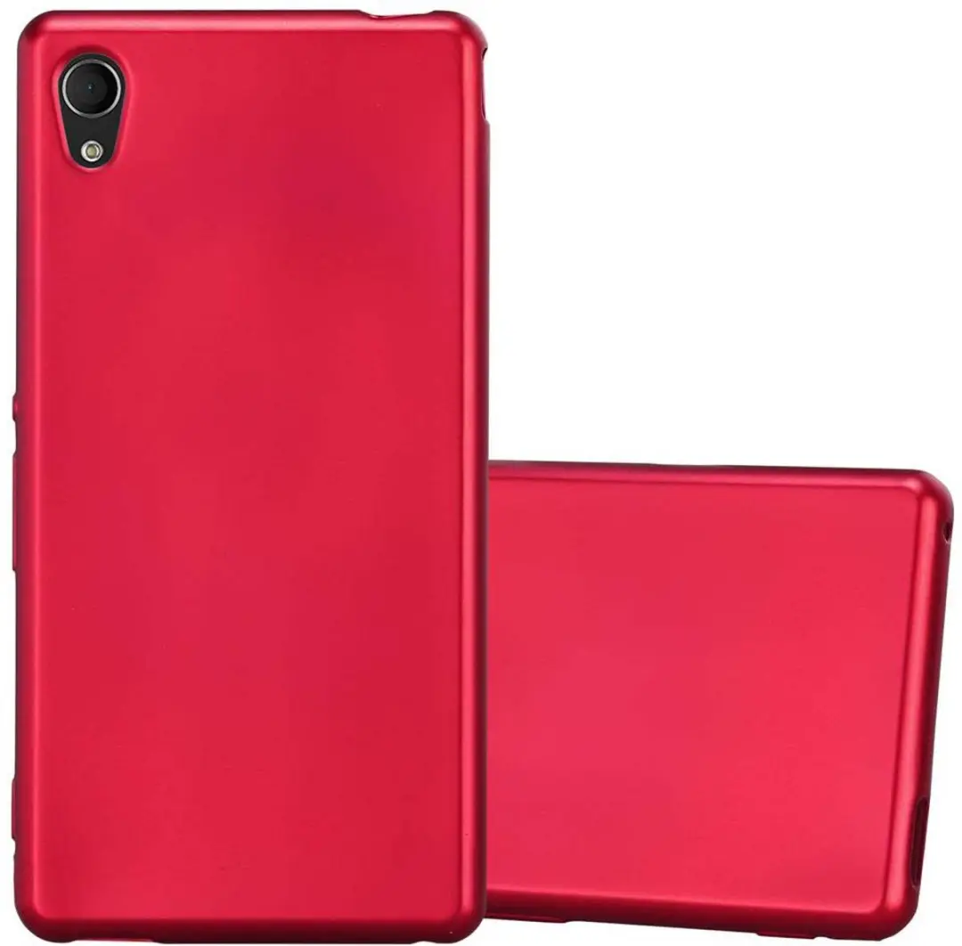 Cadorabo Hoesje geschikt voor Sony Xperia M4 AQUA in METALLIC ROOD
