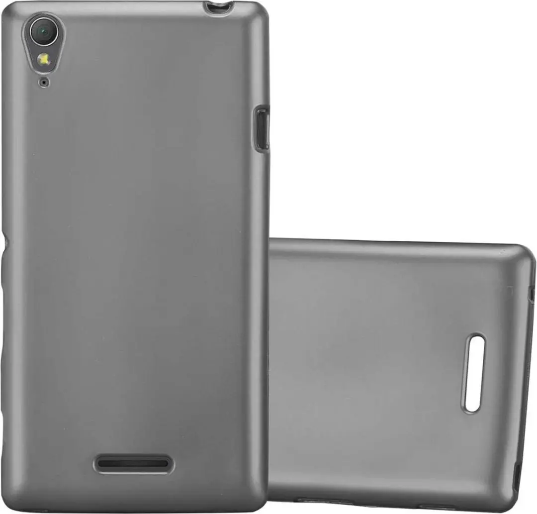 Cadorabo Hoesje geschikt voor Sony Xperia T3 in METALLIC GRIJS