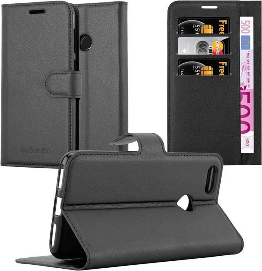 Cadorabo Hoesje geschikt voor Huawei Enjoy 7 in PHANTOM ZWART