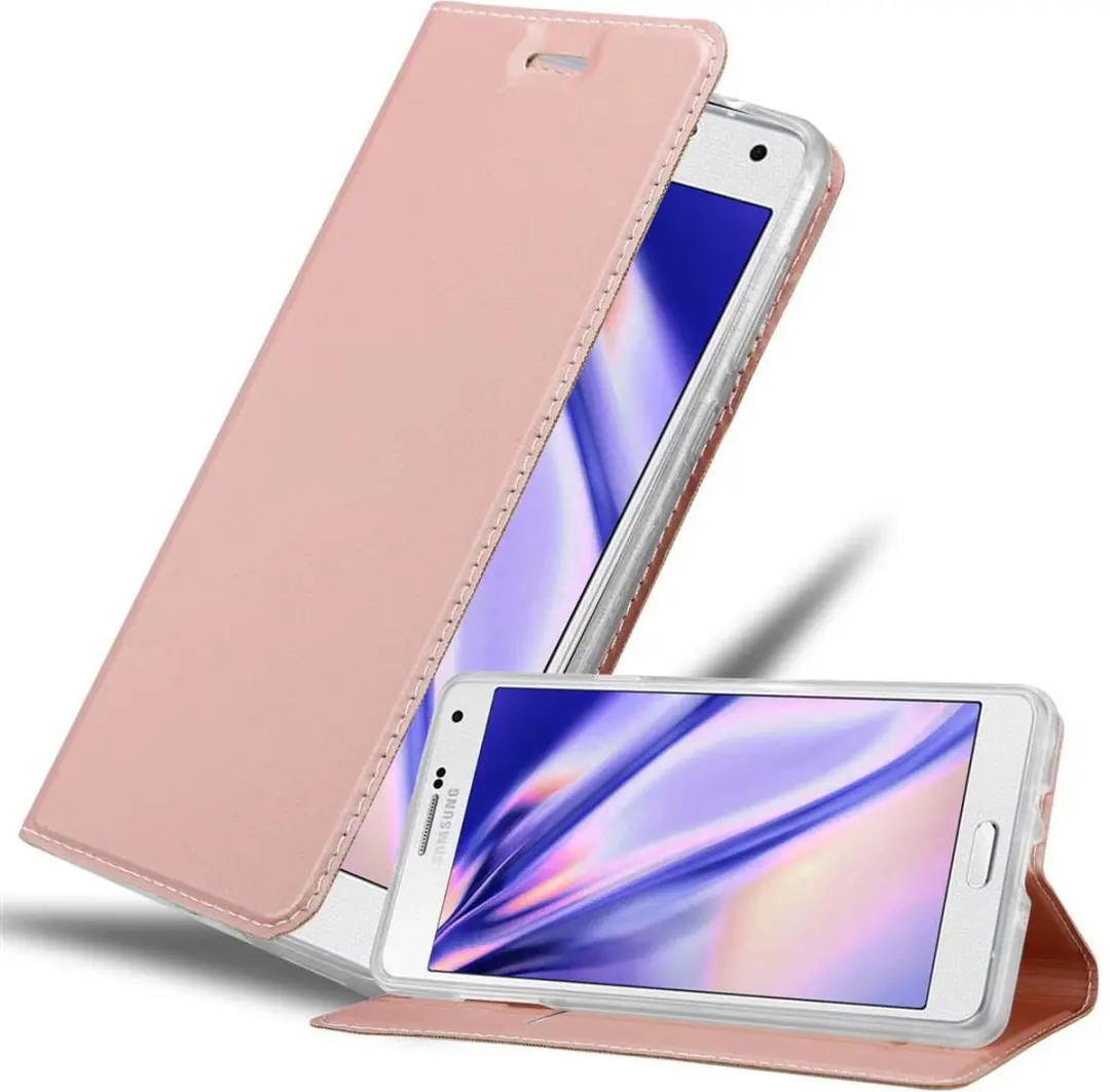 Cadorabo Hoesje geschikt voor Samsung Galaxy A7 2015 in CLASSY ROSE GOUD