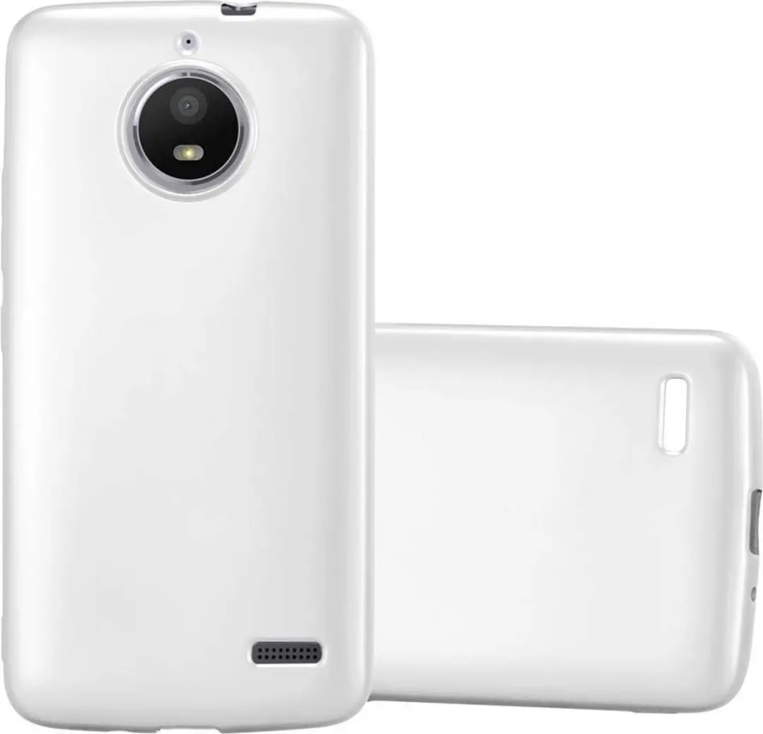 Cadorabo Hoesje geschikt voor Motorola MOTO E4 in METALLIC ZILVER